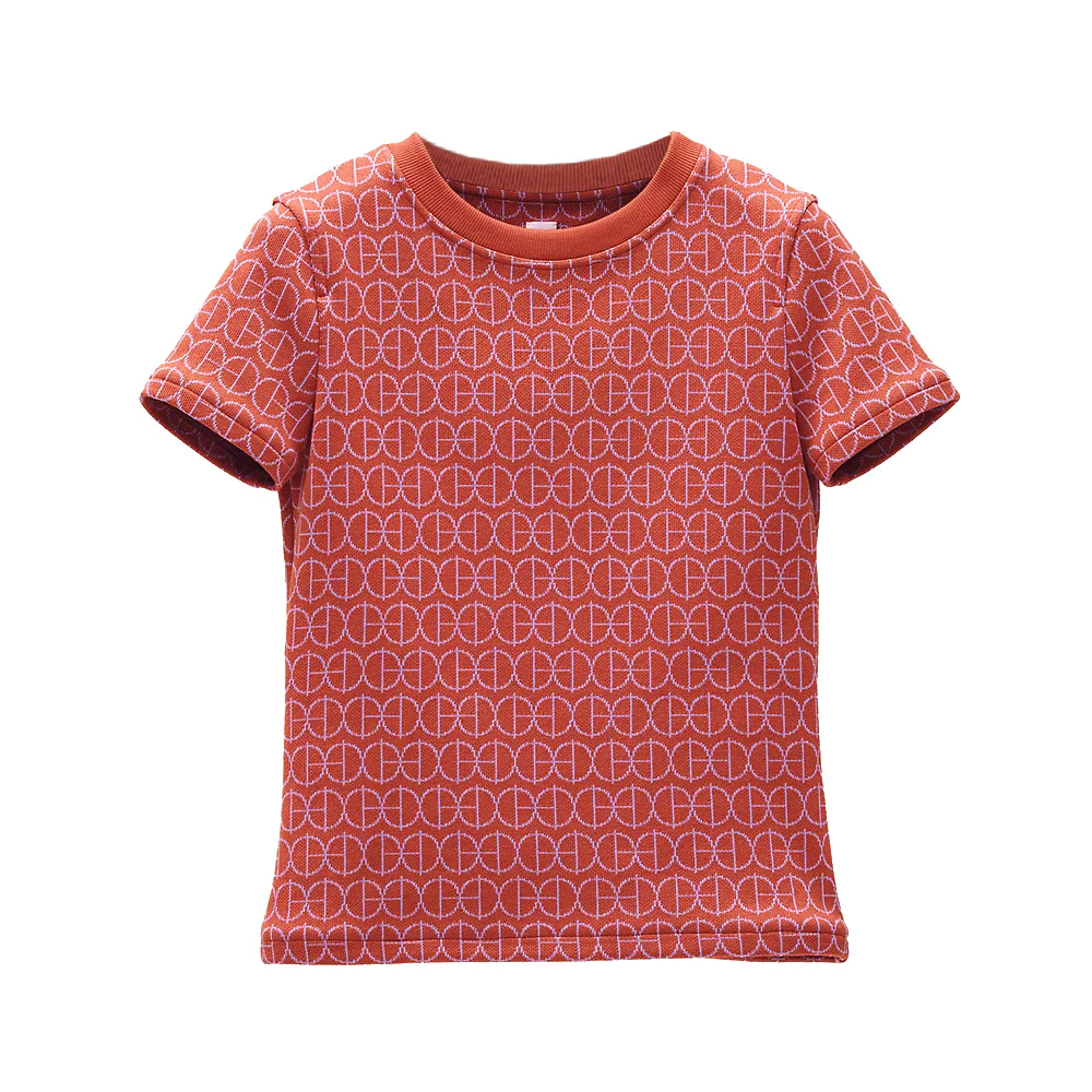 Hermès H Rond Jacquard Micro T-Shirt Orang Sanguine