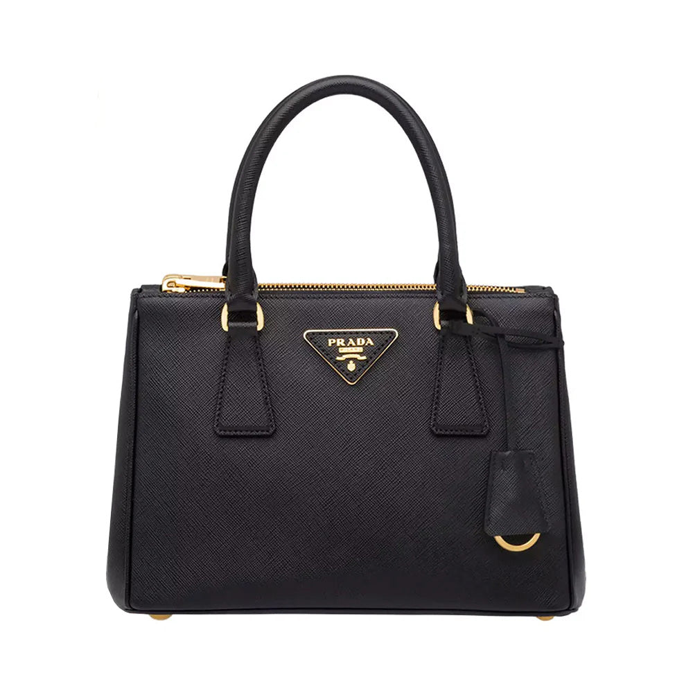 Galleria Saffiano Leather Small Bag Black Ghw
