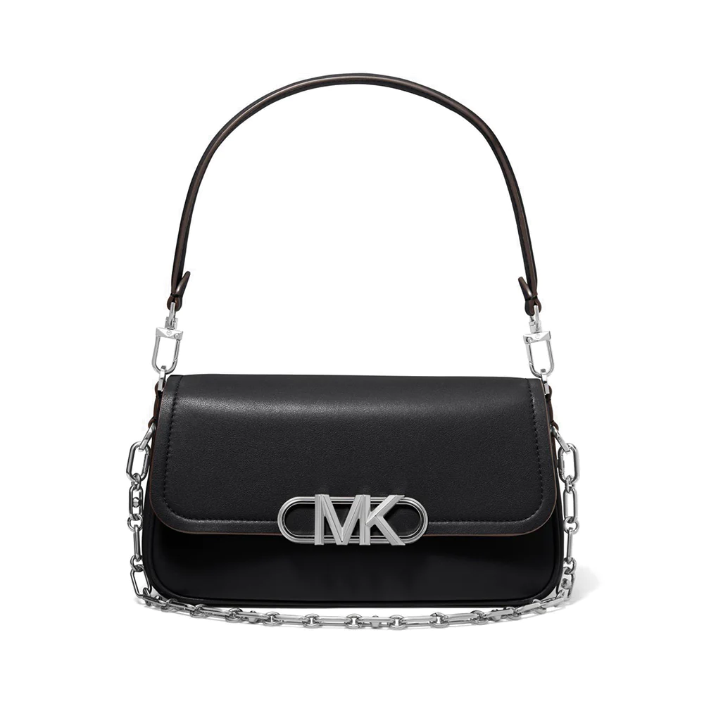 Michael Kors Parker Medium Leather Shoulder Bag Royal Black