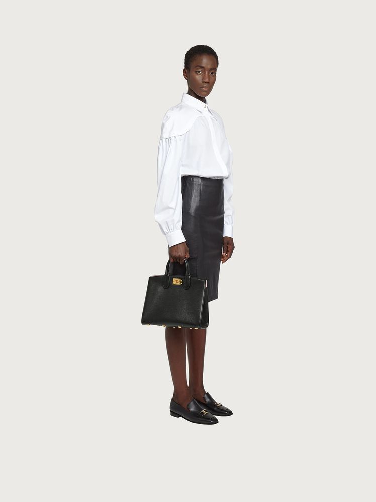 Salvatore Ferragamo Studio Box Bag Black