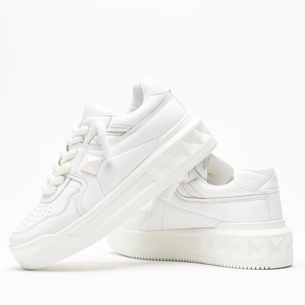 Valentino Garavani One Stud XL Nappa Sneakers Bianco White