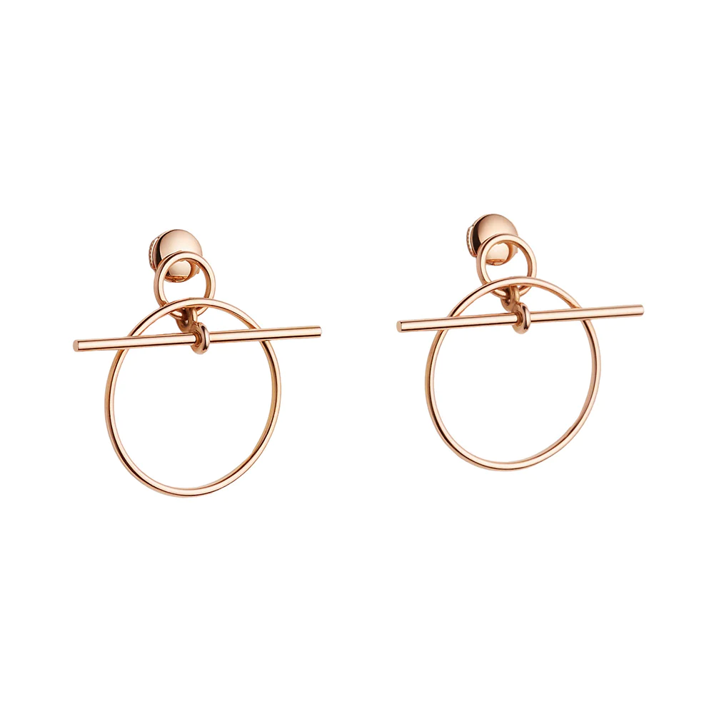 Hermès Small Loop Earrings Rghw
