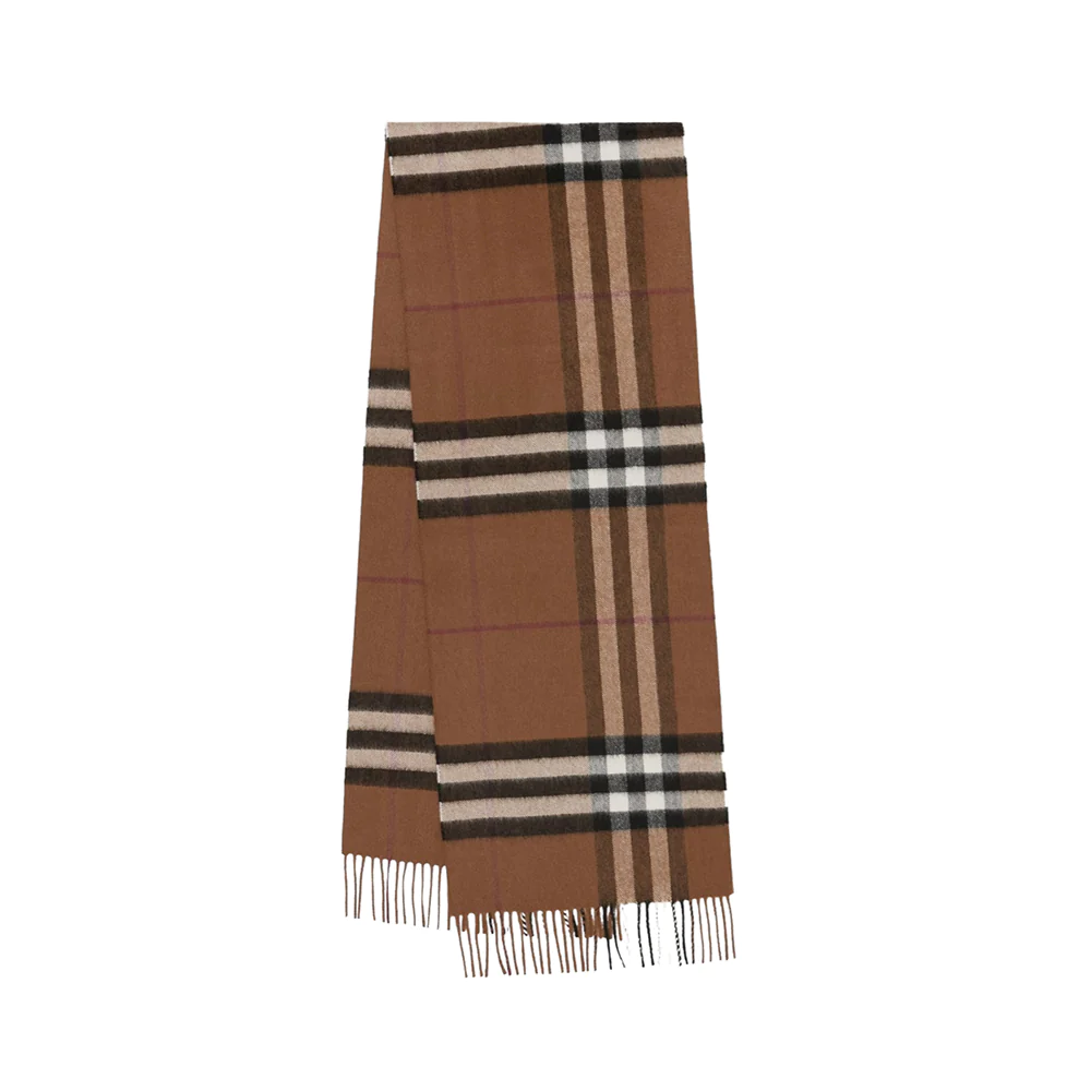 Burberry The Classic Check Cashmere Scarf Birch Brown