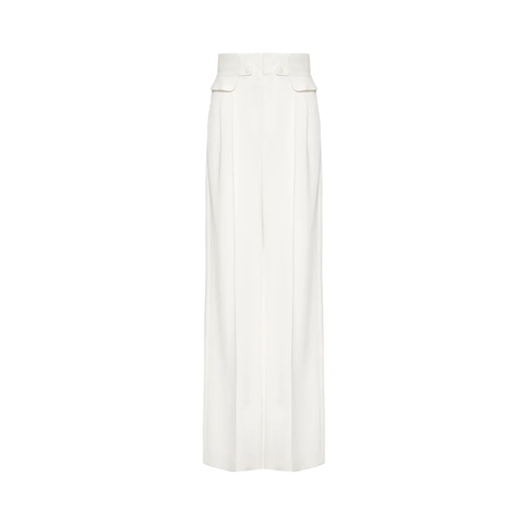 Red Valentino High Waist Wide Leg Trousers Milk