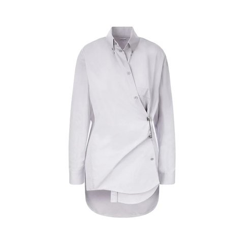 Balenciaga Poplin Shirt with Safety Pin Light Grey