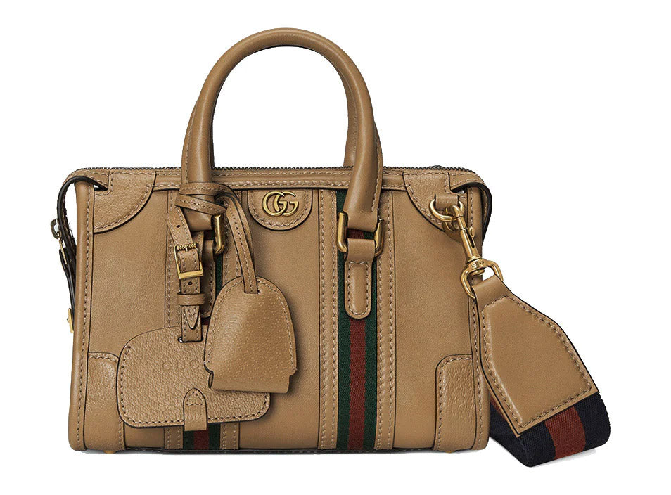 Gucci Bauletto Mini Top Handle Bag Light Brown