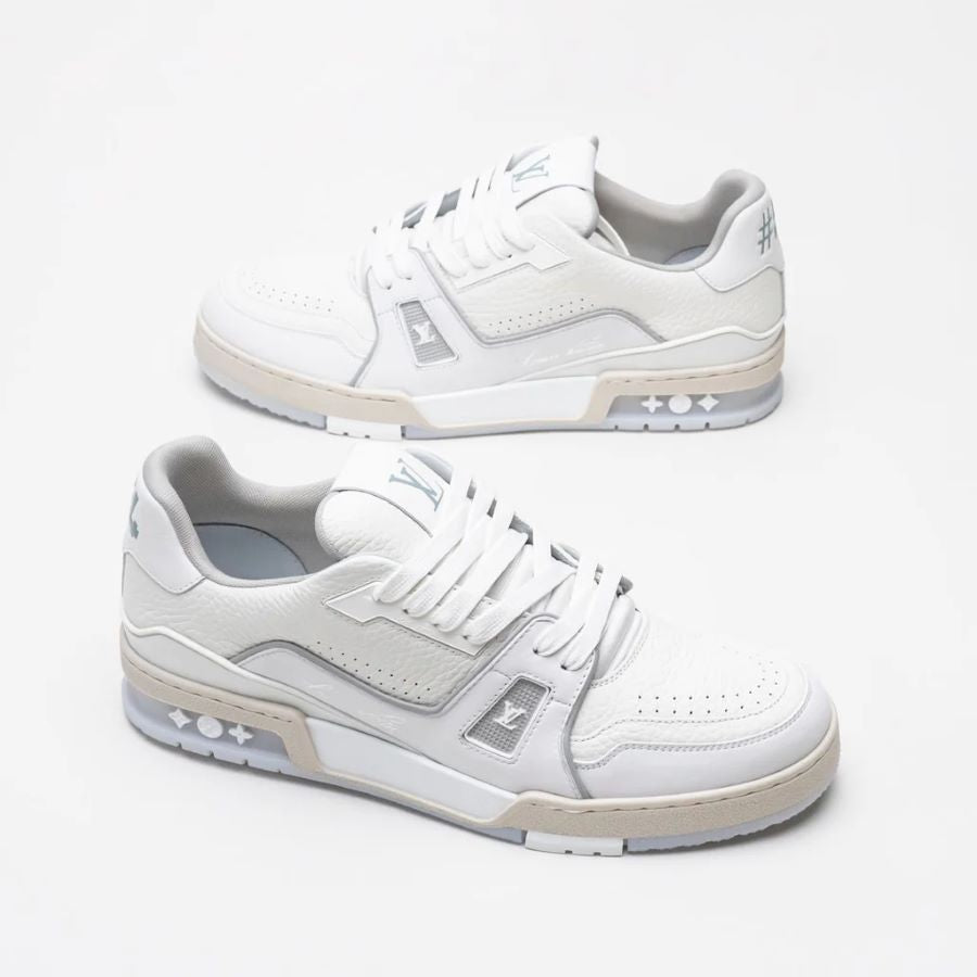 Louis Vuitton Trainee Sneakers Grained Leather White 