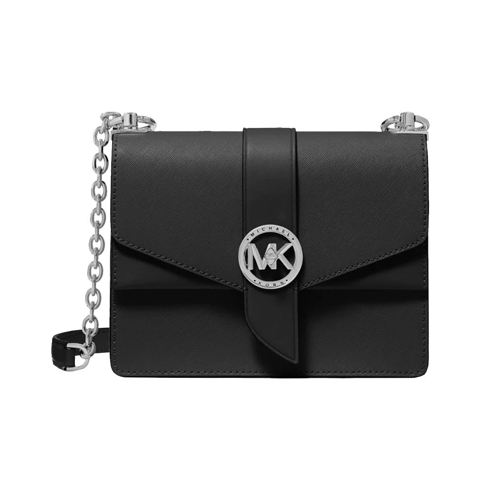 Michael Kors Greenwich Small Saffiano Crossbody Bag Black Shw