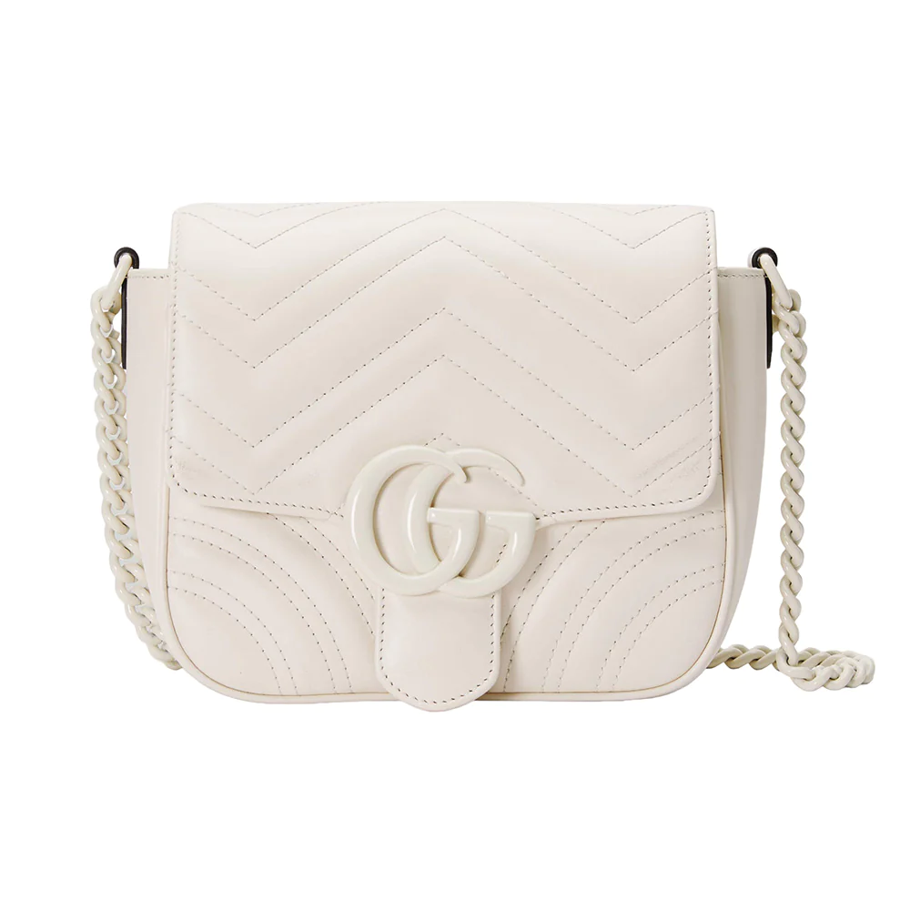 Gucci GG Marmont Mini Shoulder Bag White