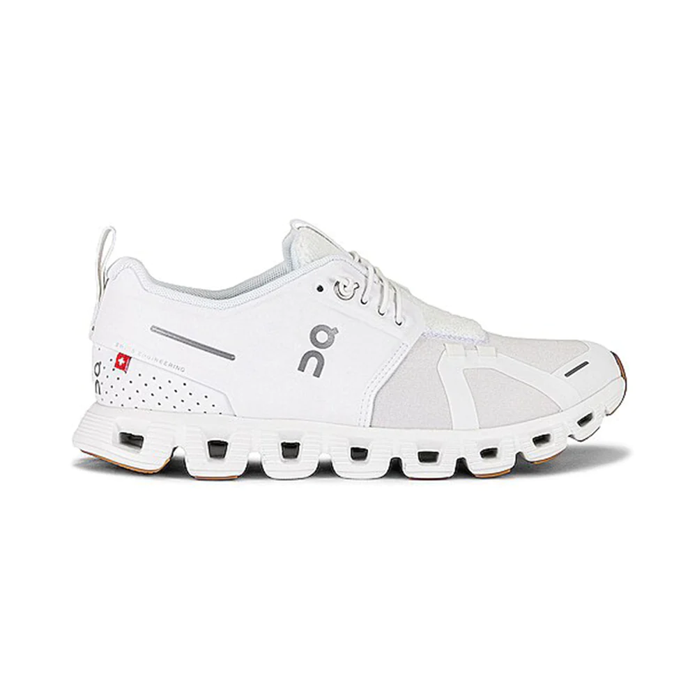 ON Cloud 5 Terry Running Sneakers White Almond Women