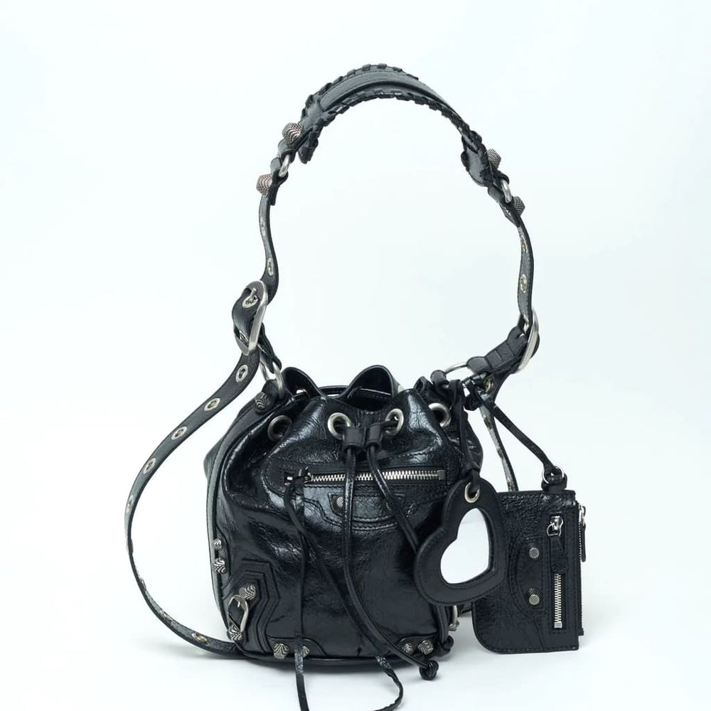 Balenciaga Le Cagole XS Bucket Bag Black SHW