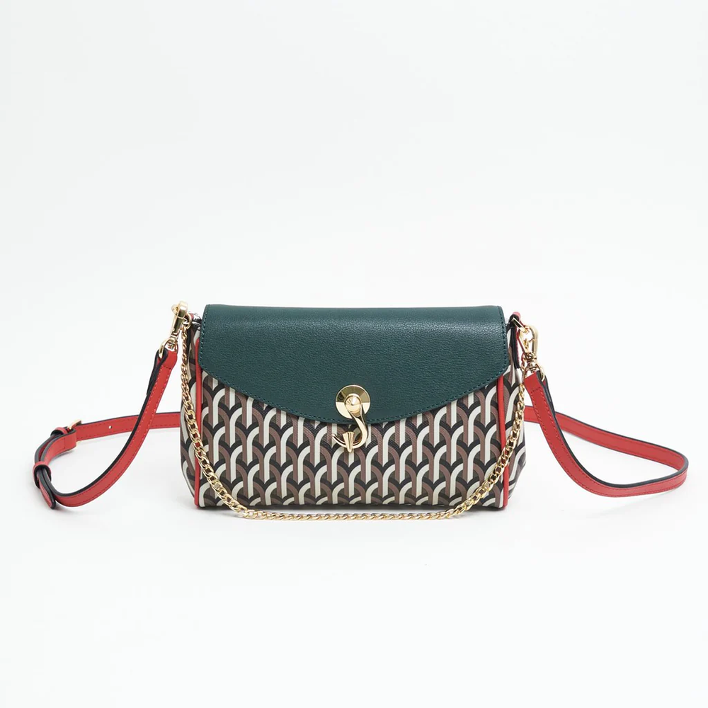 Dell'Est Kara Pochette Shoulder Bag Multi Green 