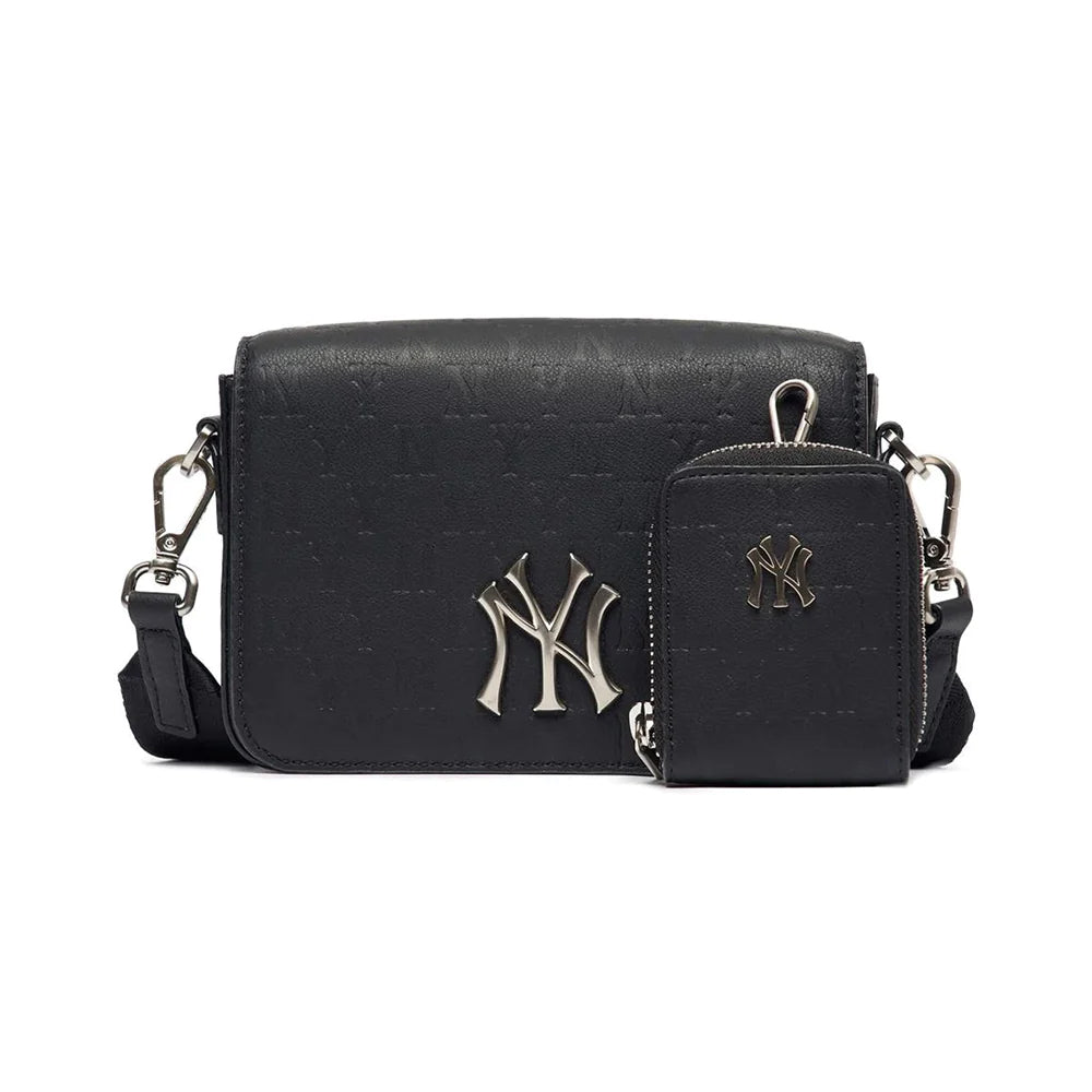 NY Yankees Mini Monogram Embo Cross Bag Black