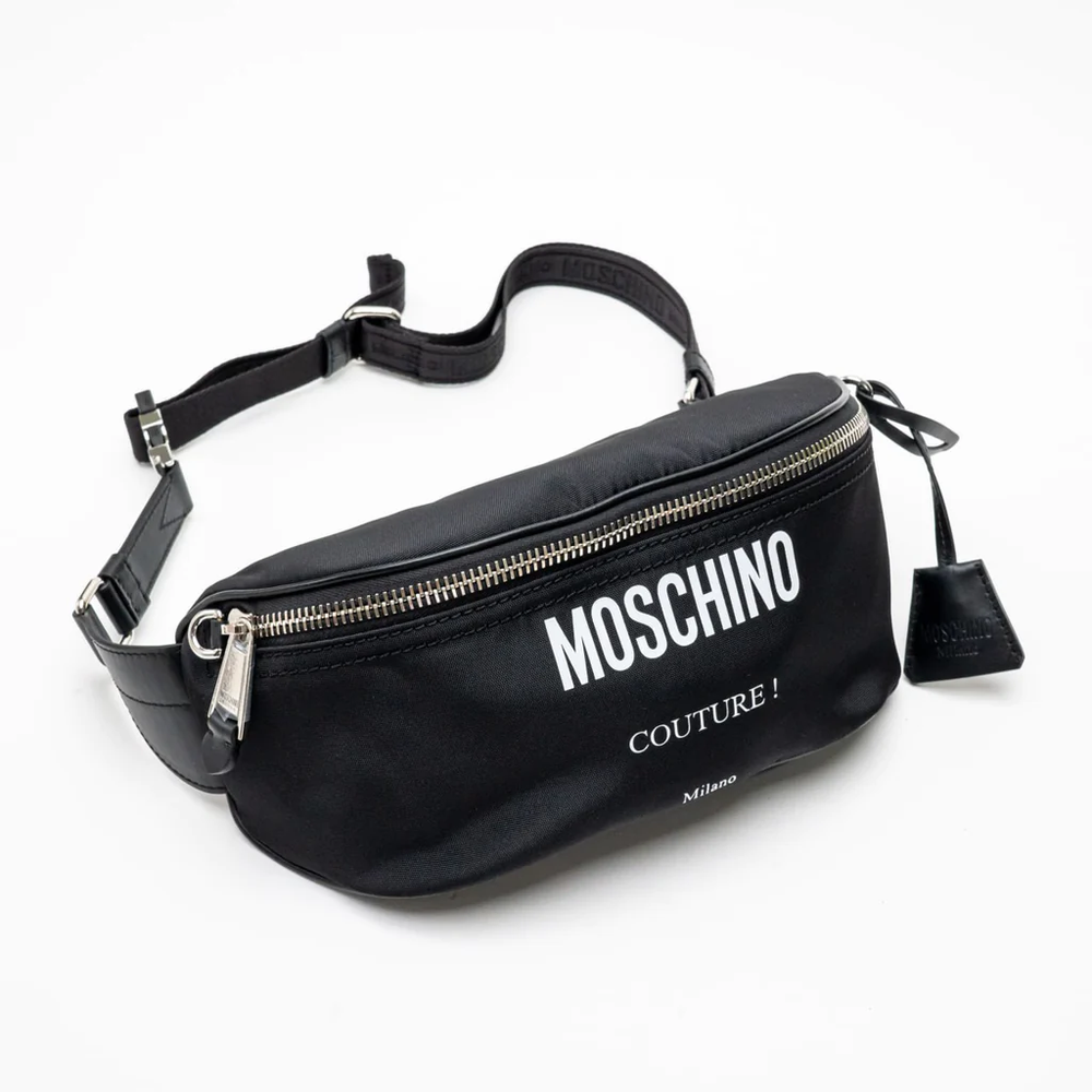 Moschino Couture Cordura Nylon Belt Bag Black