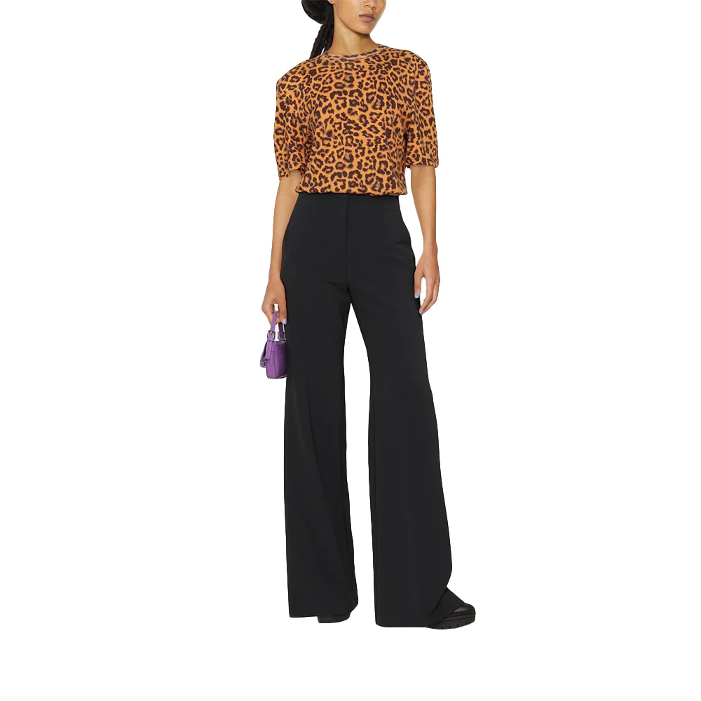 Pinko Loose Fitting Cady Trousers Black