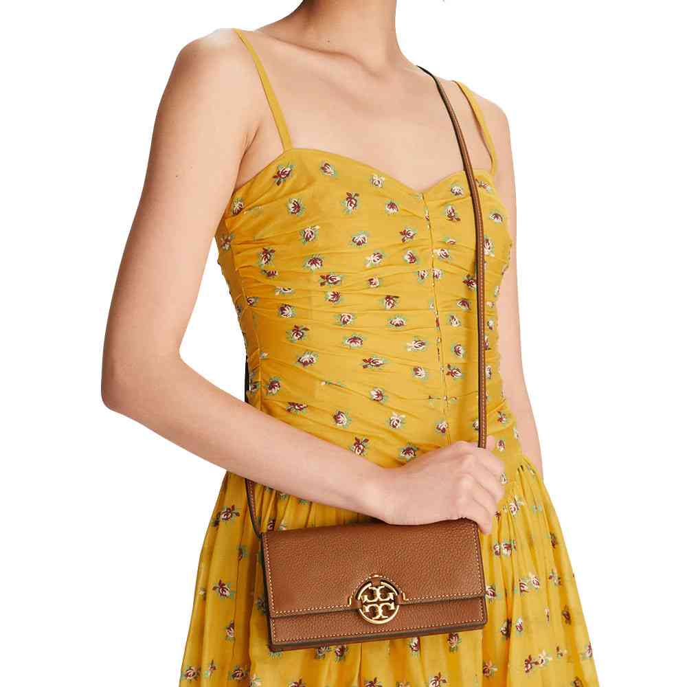 Tory Burch Miller Wallet Crossbody Bag Light Umber Ghw | Voila.id