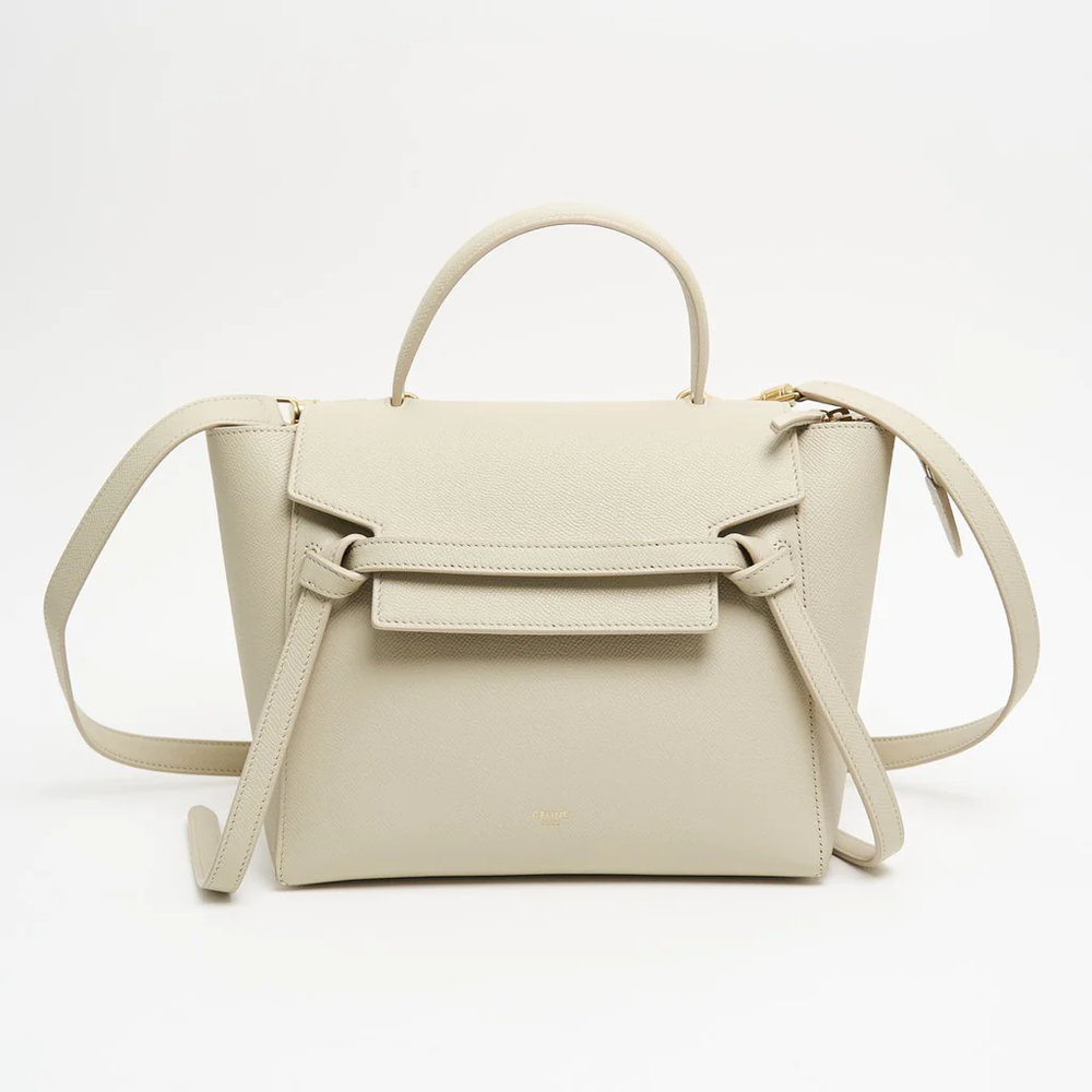 Celine Micro Belt Bag Prussian Linen Grained