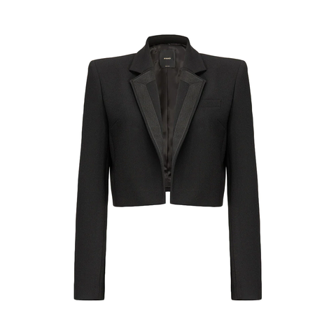 Pinko Poly Crepe Spencer Jacket Black