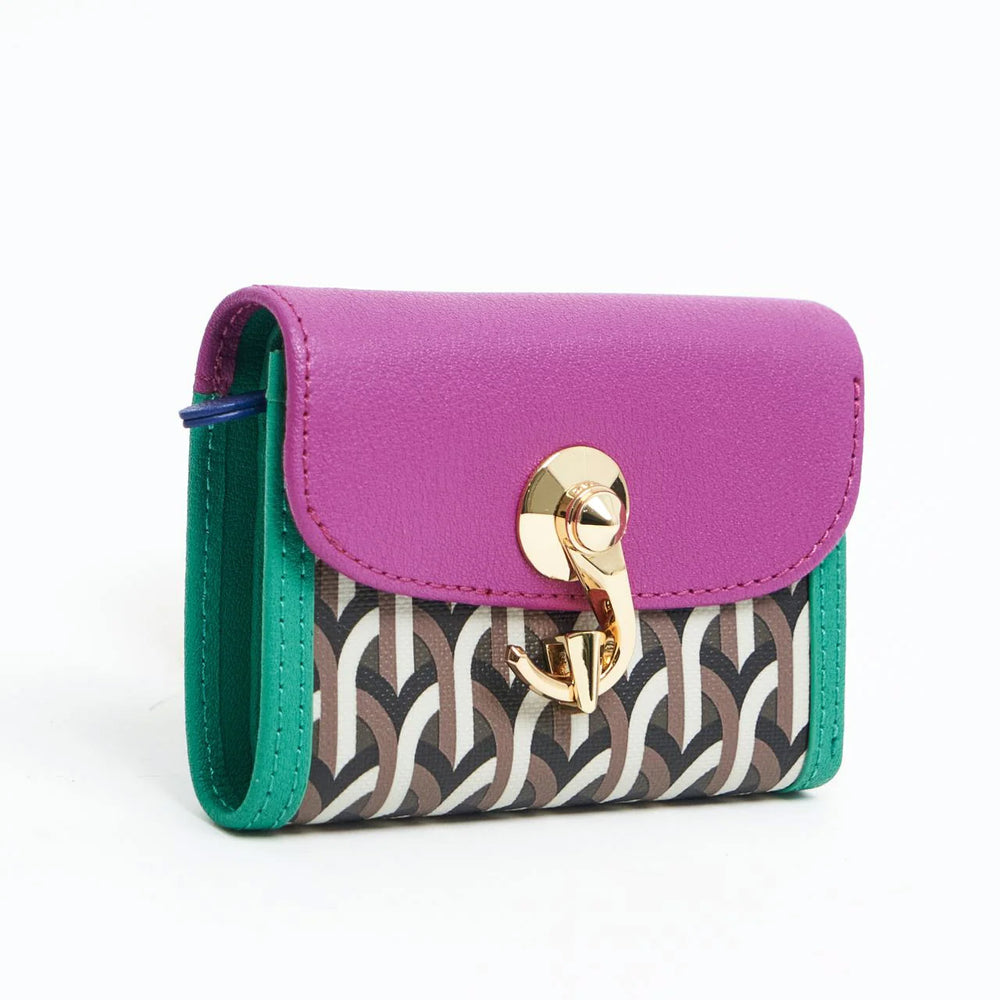 Dell'Est Half Wallet Multi Fuchsia
