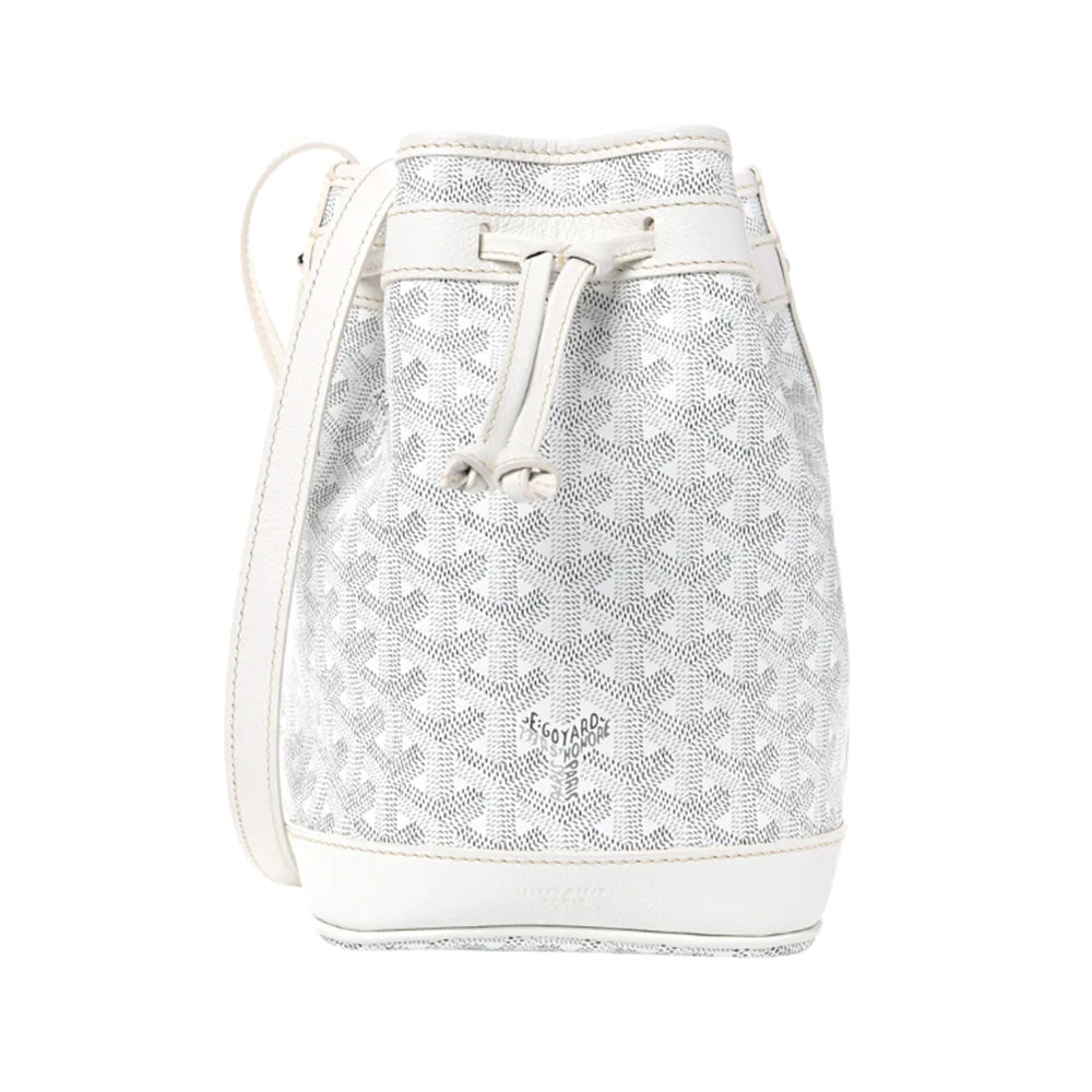 Goyard Petit Flot Bucket Bag - White