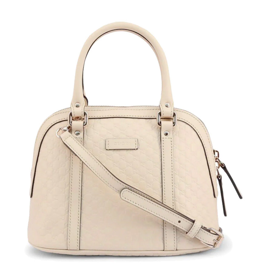 Gucci GG Dome Satchel Shoulder Bag White Ivory