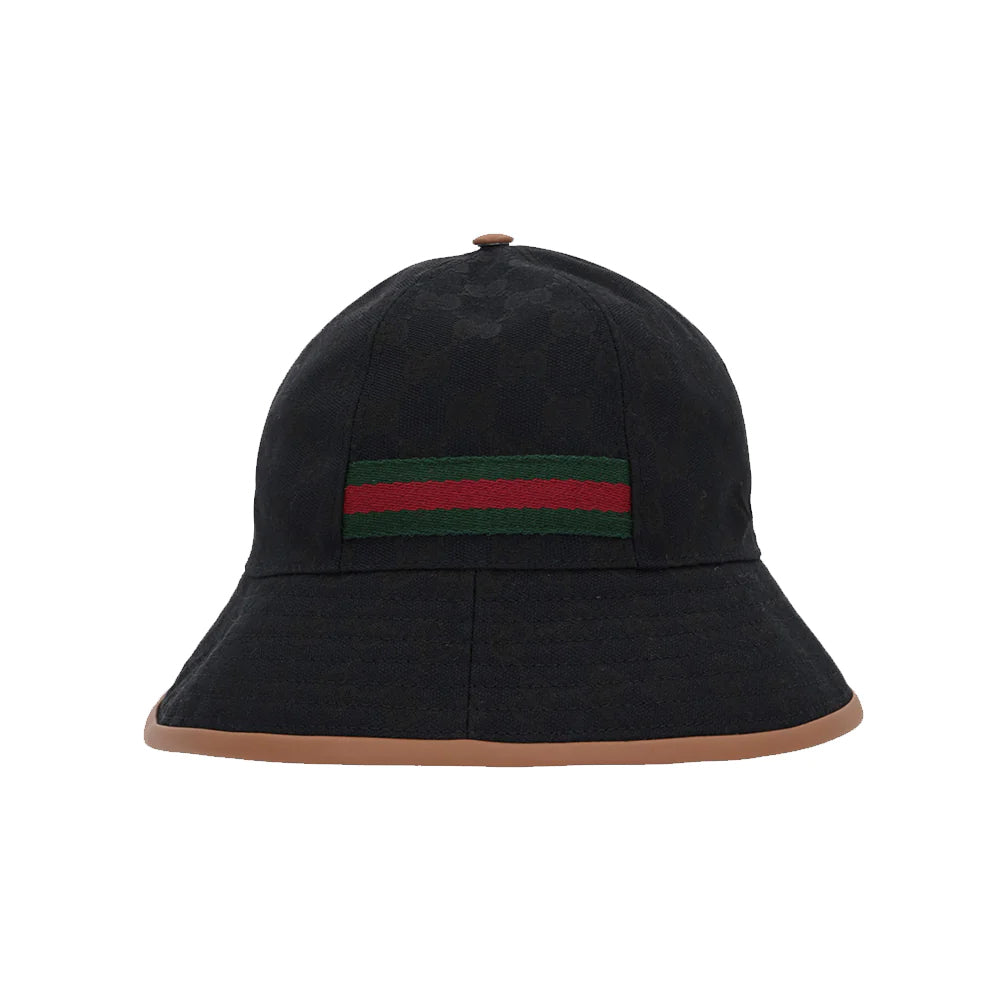 Gucci Canvas GG Monogram Bucket Hat Black