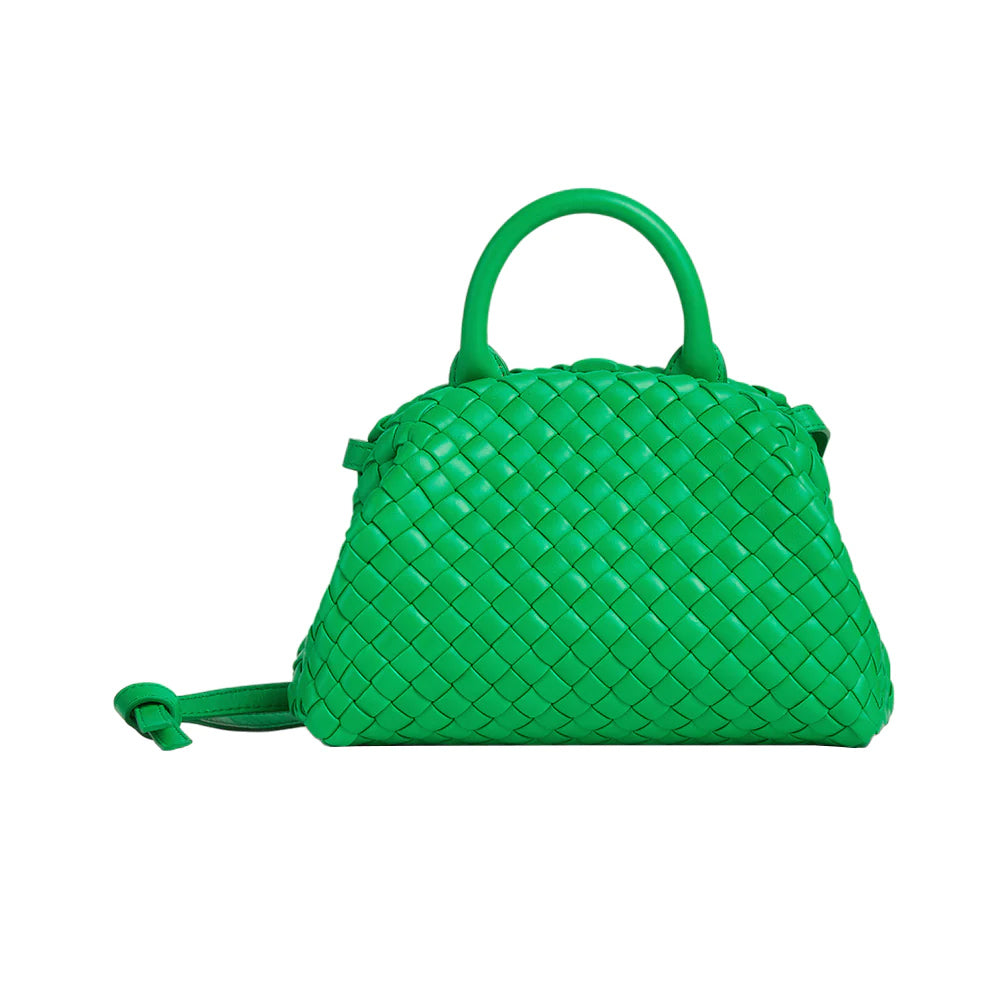 Bottega Veneta Mini Padded Intrecciato Leather Top Handle Bag Parakeet