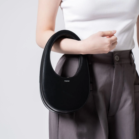 Coperni Swipe Mini Calfskin Leather Bag Black