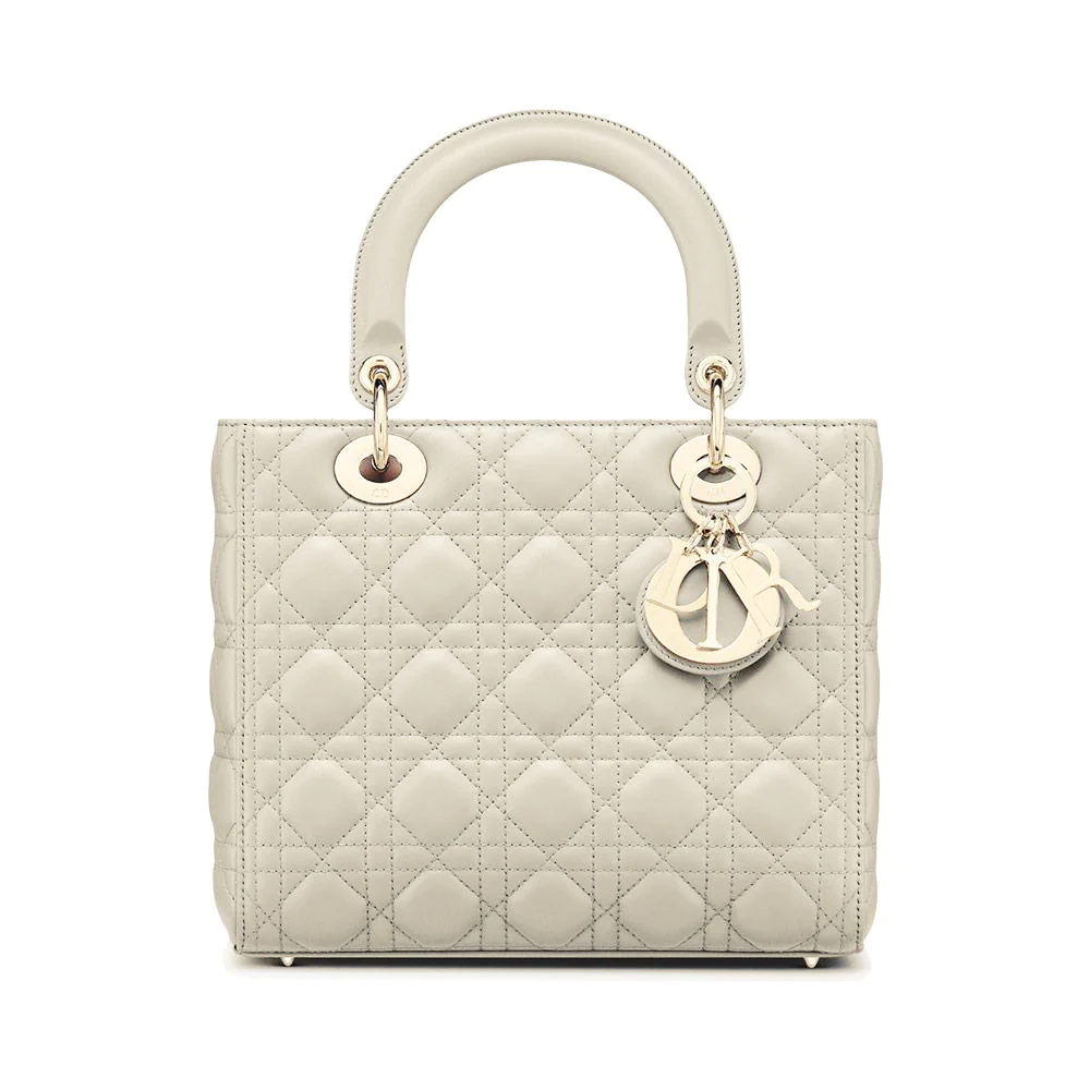Dior Lady D Medium Lambskin Latte
