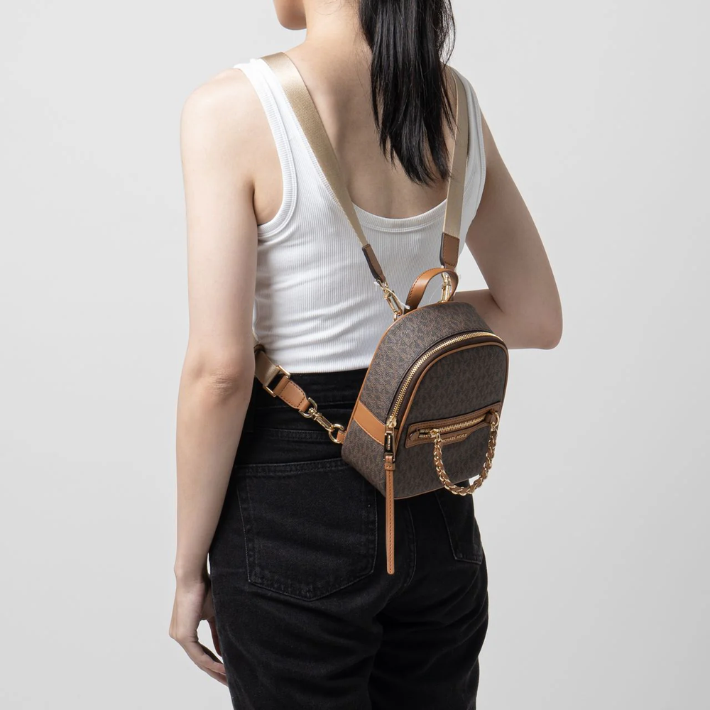 Michael KorsElliot Xtra Small Logo Backpack Brown Acorn