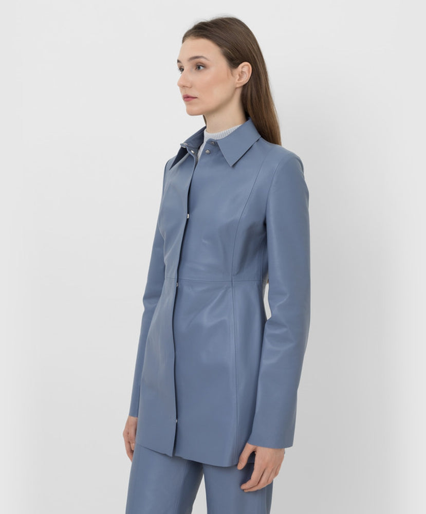 Tampil Lebih Rapi dengan Collared Leather Shirt dari Off-White