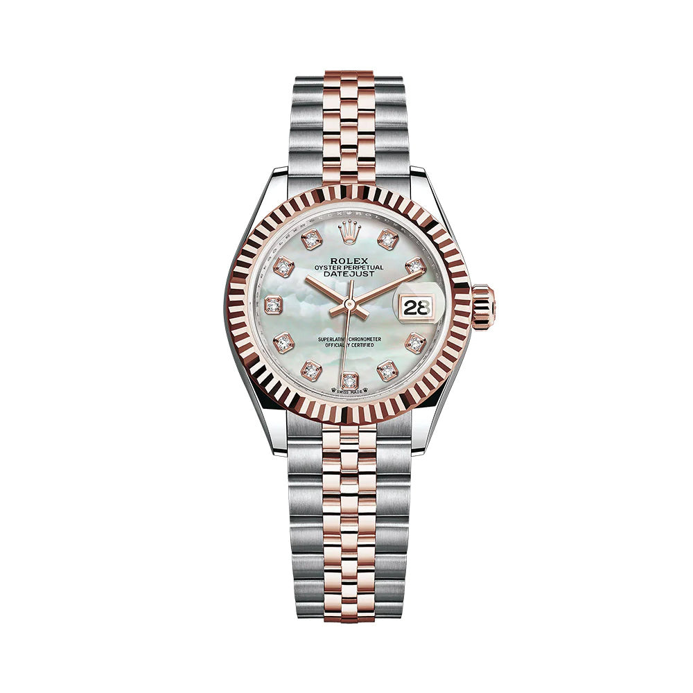 Rolex Datejust 28 - 279171NG White MOP St-RG 