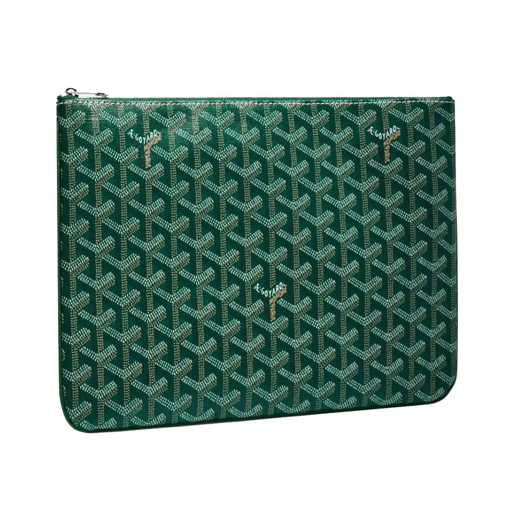 Goyard Senat MM Flat Pouch Green