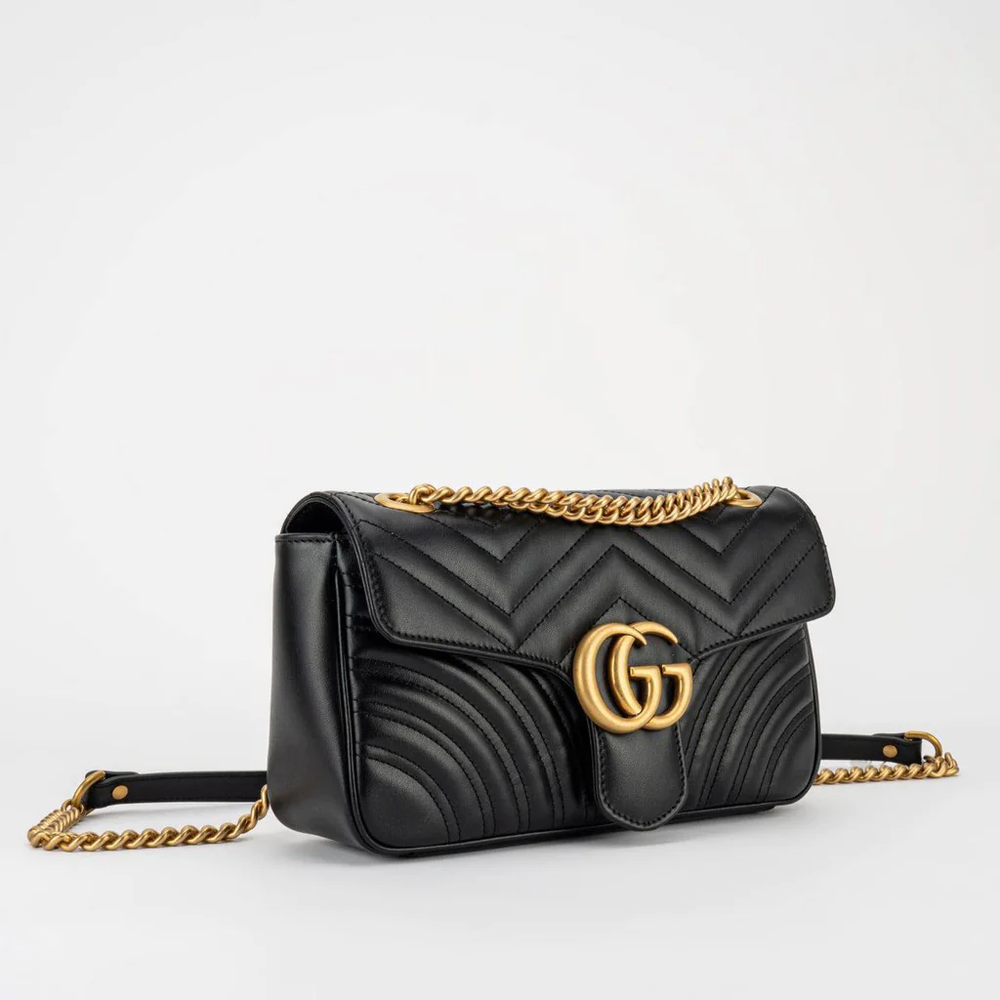 Gucci GG Marmont Small Black Ghw 