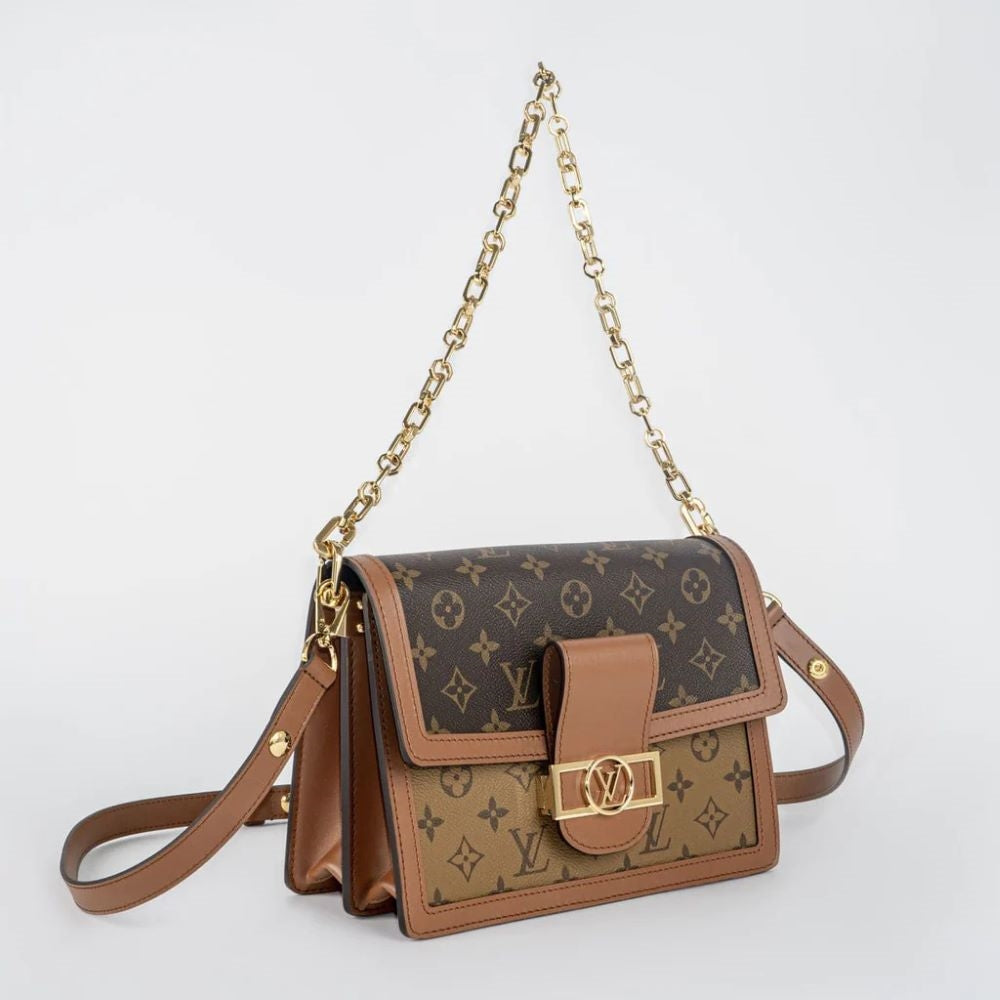 Louis Vuitton Dauphine MM Monogram Canvas Shoulder Bag 