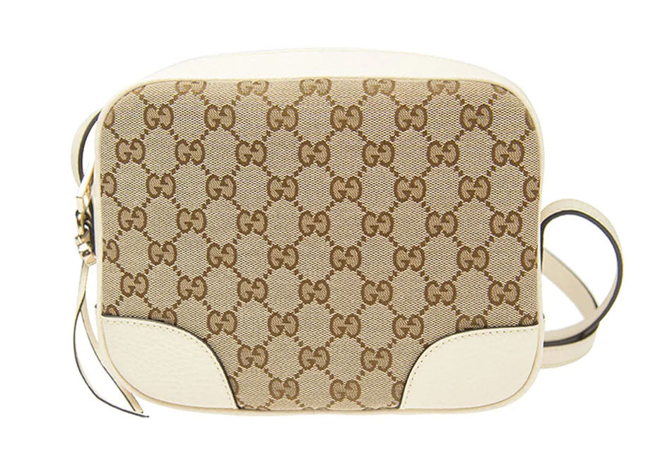 Gucci Bree GG Monogram Camera Crossbody Bag Beige Ebony Ivory