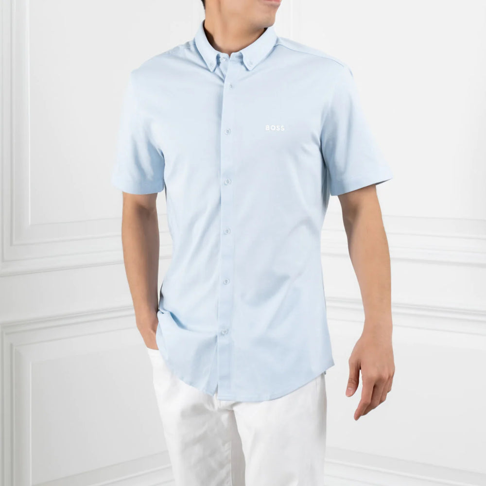 Hugo Boss Biadia_R Short Sleeve Shirt Pastel Blue