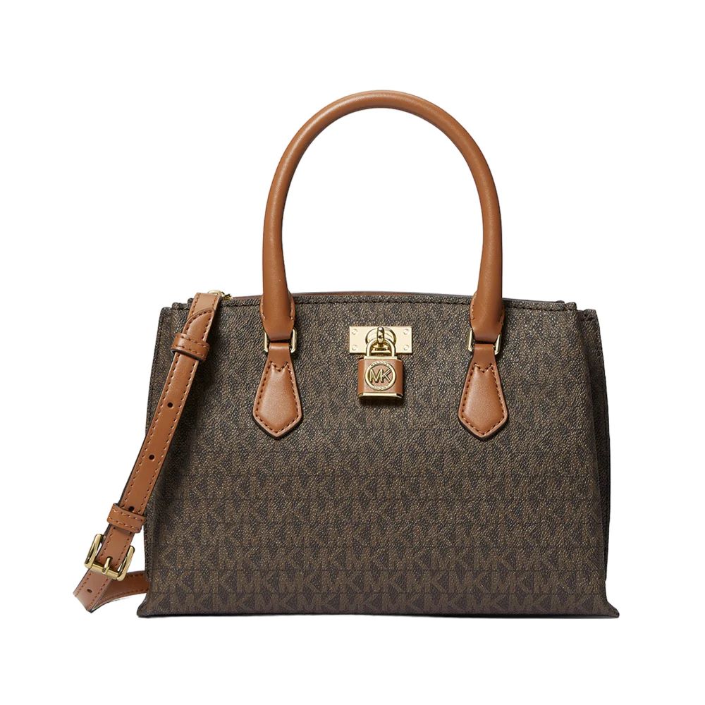 Michael Kors Ruby Small Logo Satchel Bag Brown/Acorn 