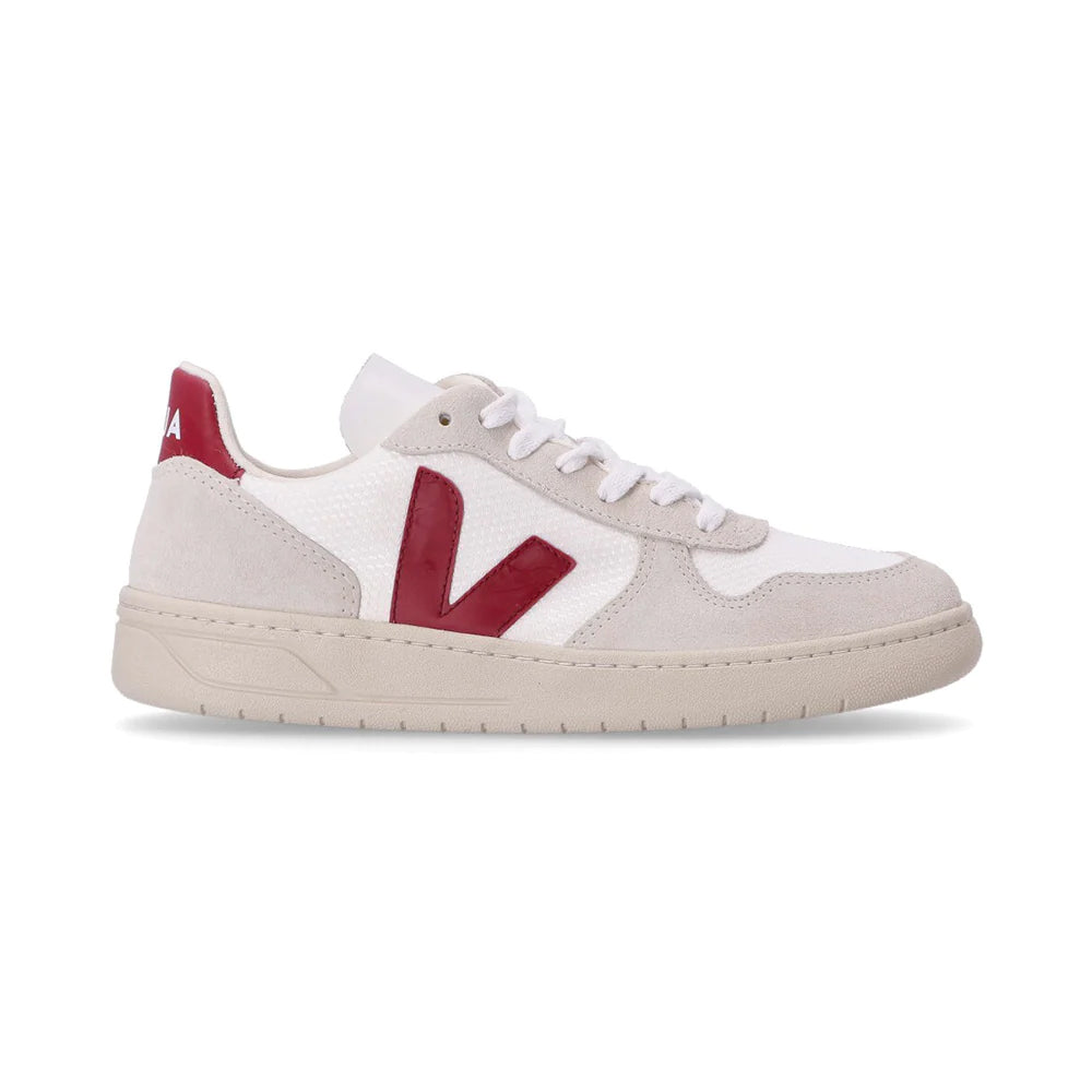 Veja V-10 B-Mesh Low Top Sneakers White Natural Marsala Men
