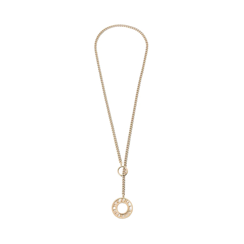 Karl Lagerfeld K/Circle Logo Archive Necklace Gold