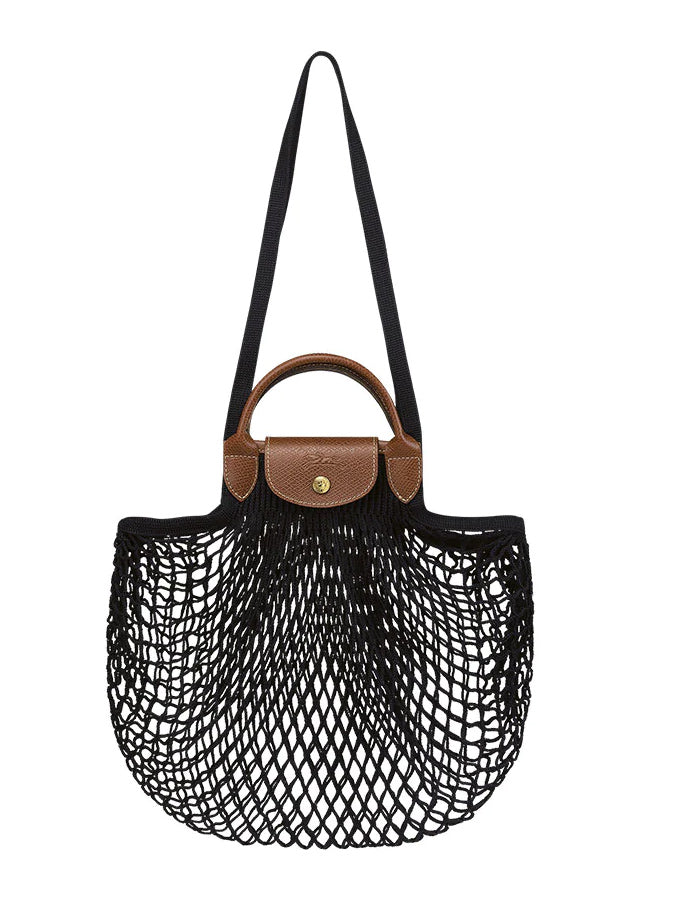 Longchamp Le Pliage Filet Top Handle Bag Black