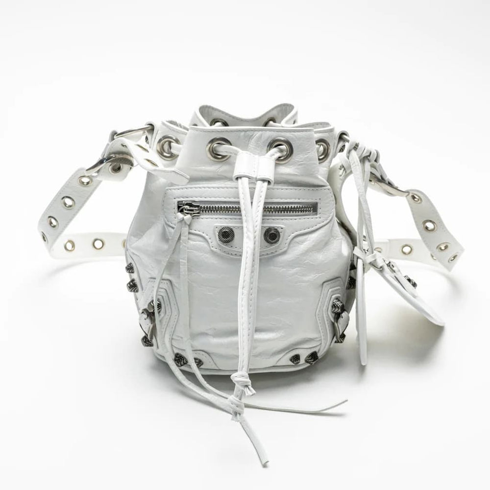Balenciaga Le Cagole XS Bucket Bag Optic White Shw 