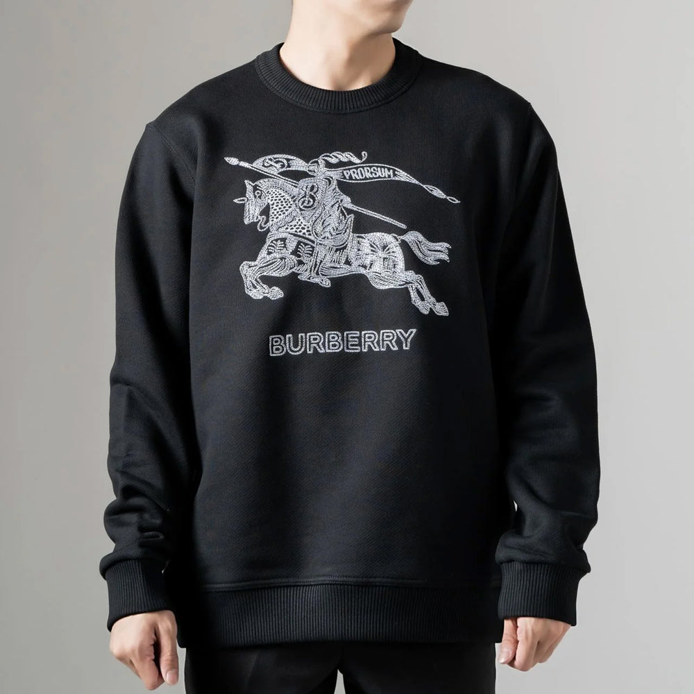 Burberry EKD Embroidered Lined Sweatshirt Black