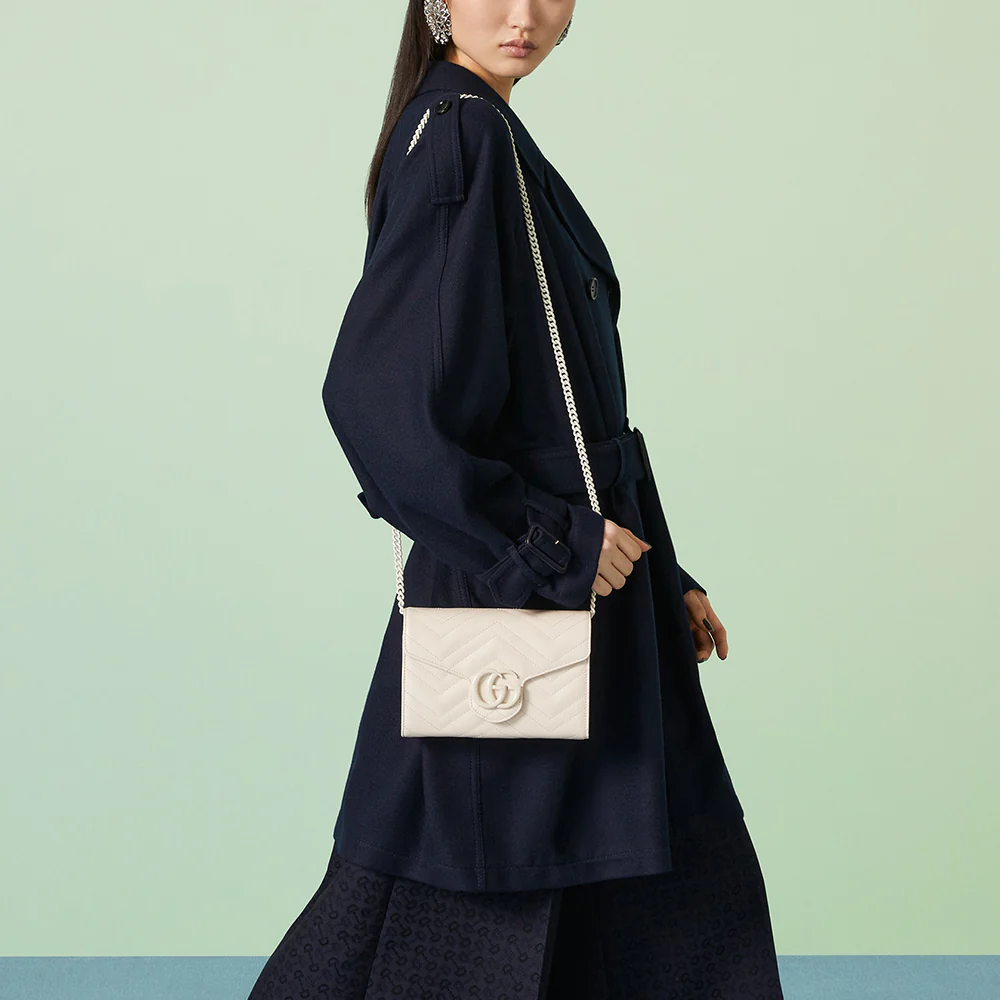GG Marmont Matelasse Mini Bag White