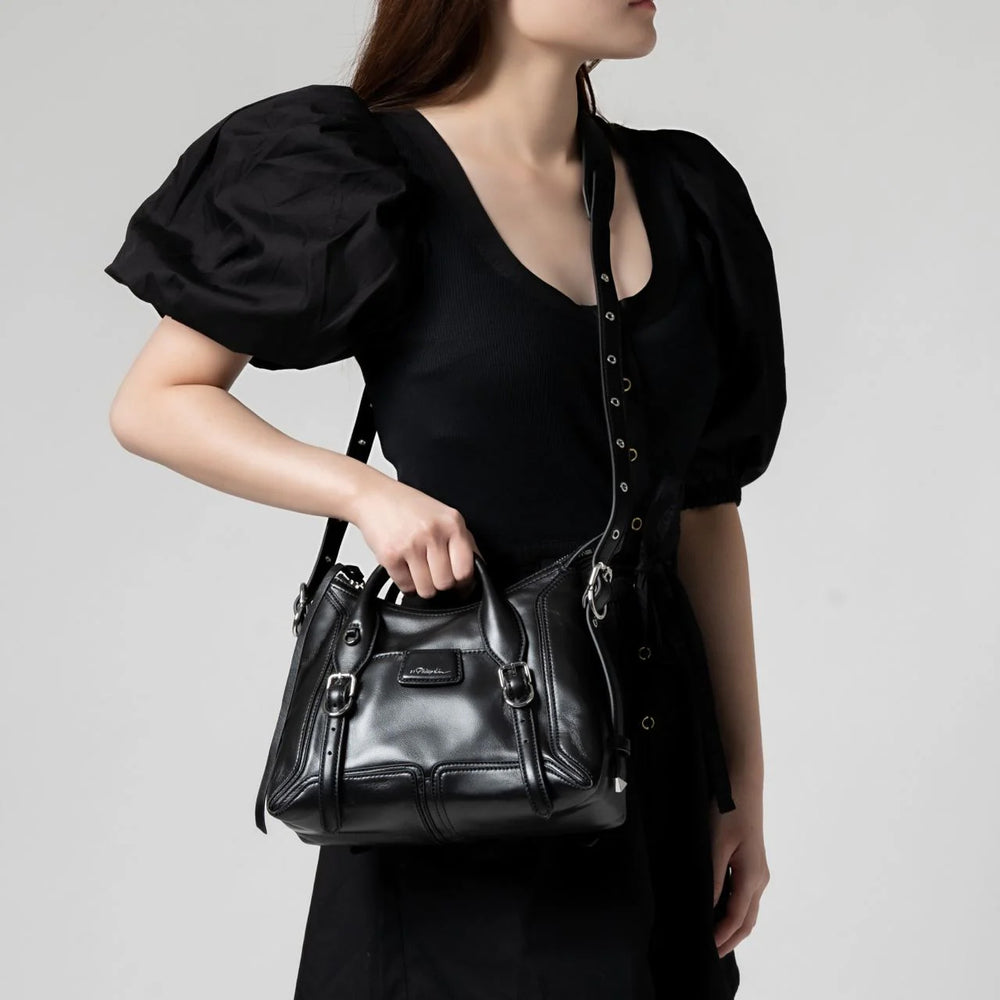 3.1 PHILLIP LIM Pashli Moto Satchel Bag Black