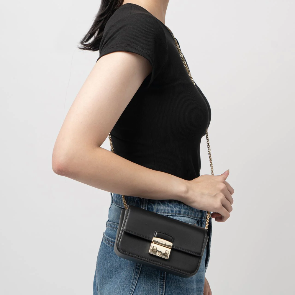 Furla Metropolis Mini Crossbody Bag M Black