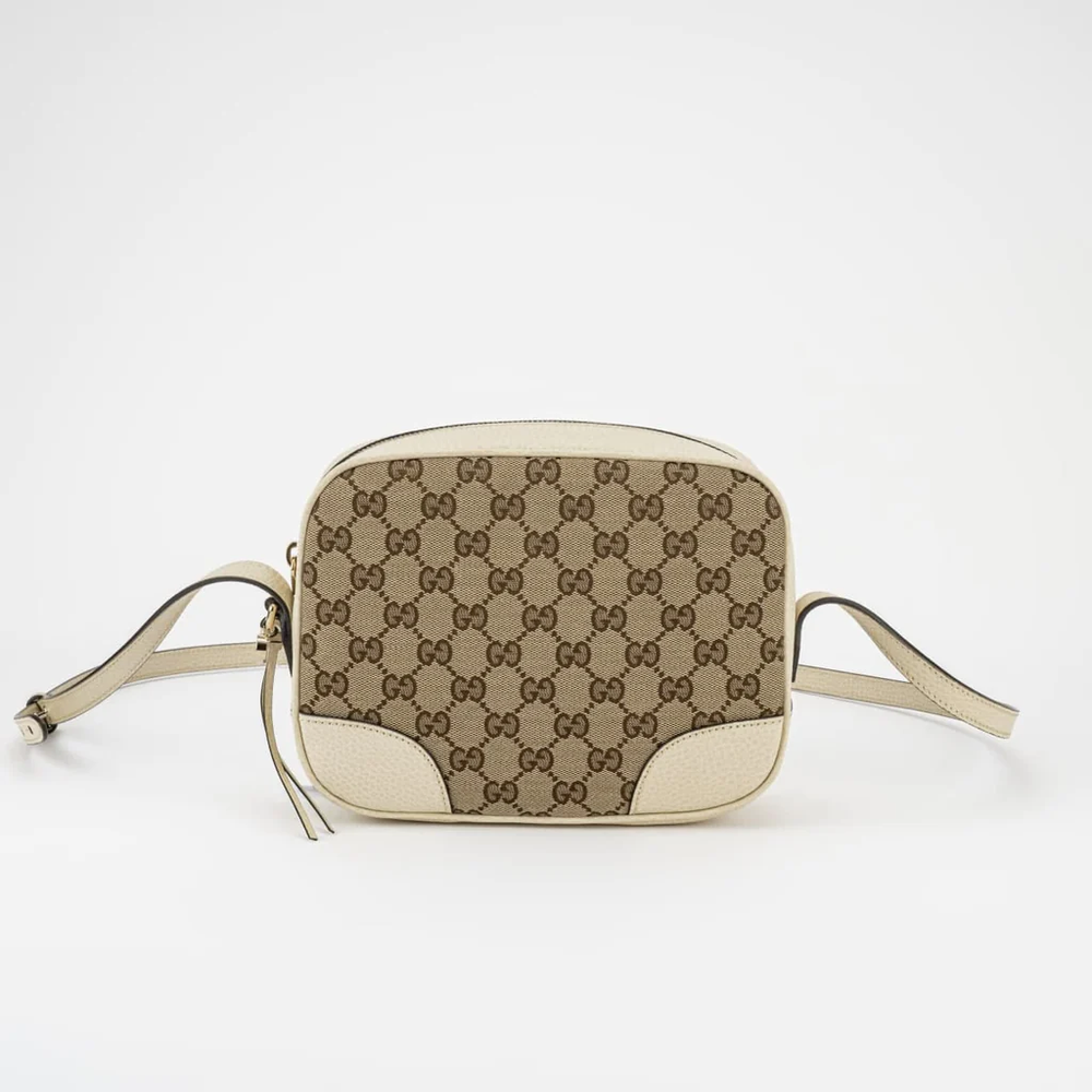 Gucci Bree GG Monogram Camera Crossbody Bag Beige Ebony Ivory