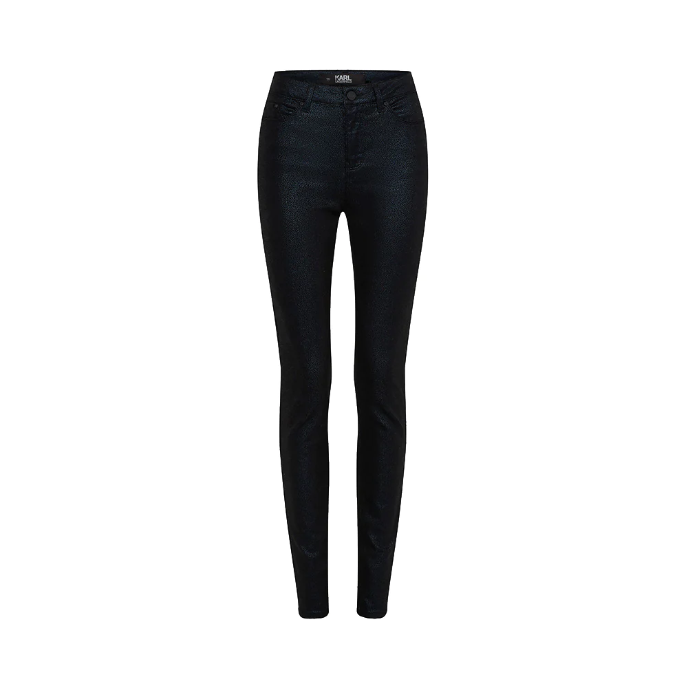 Karl Lagerfeld Metallic Skinny Jeans Black