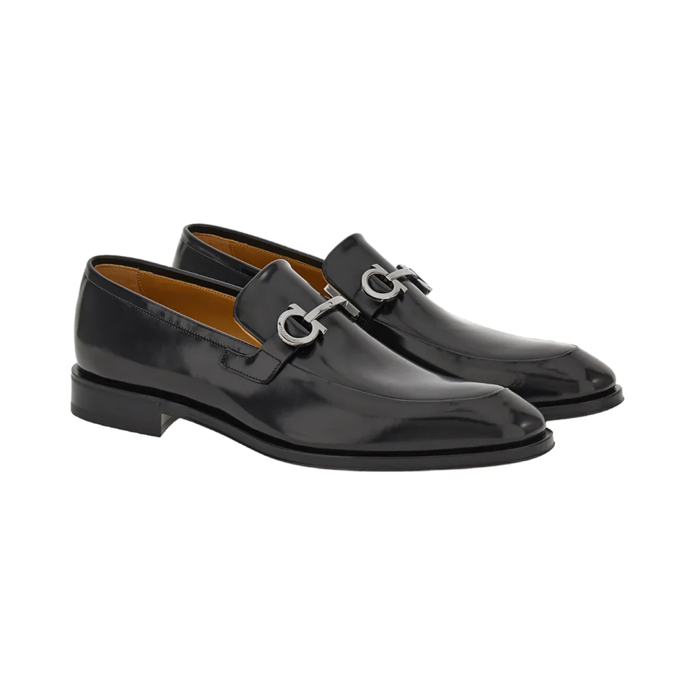 Salvatore Ferragamo Finley Loafers Patent Leather Black