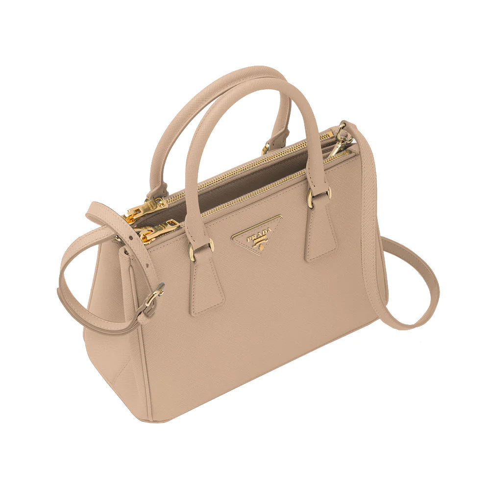 Prada Galleria Saffiano Leather Small Bag Sand Beige